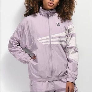 Adidas jacket lavender purple rare color looks 90s
